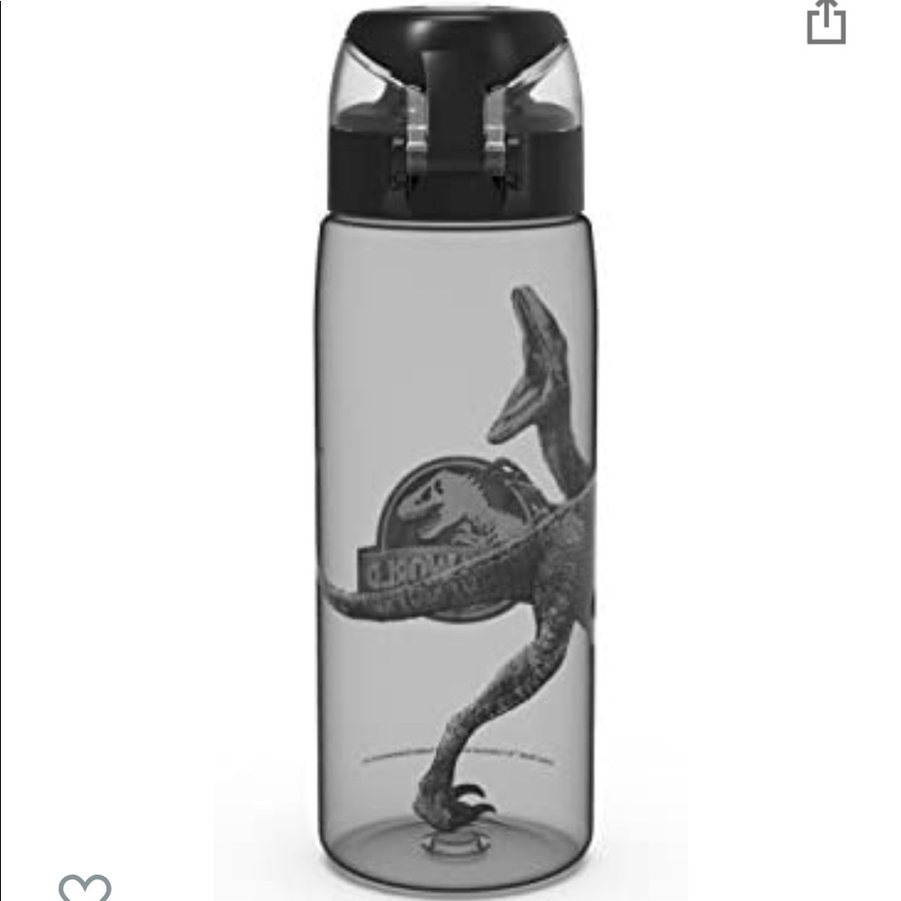 Jurassic World by Zak 25oz Water Bottle Gray/Black